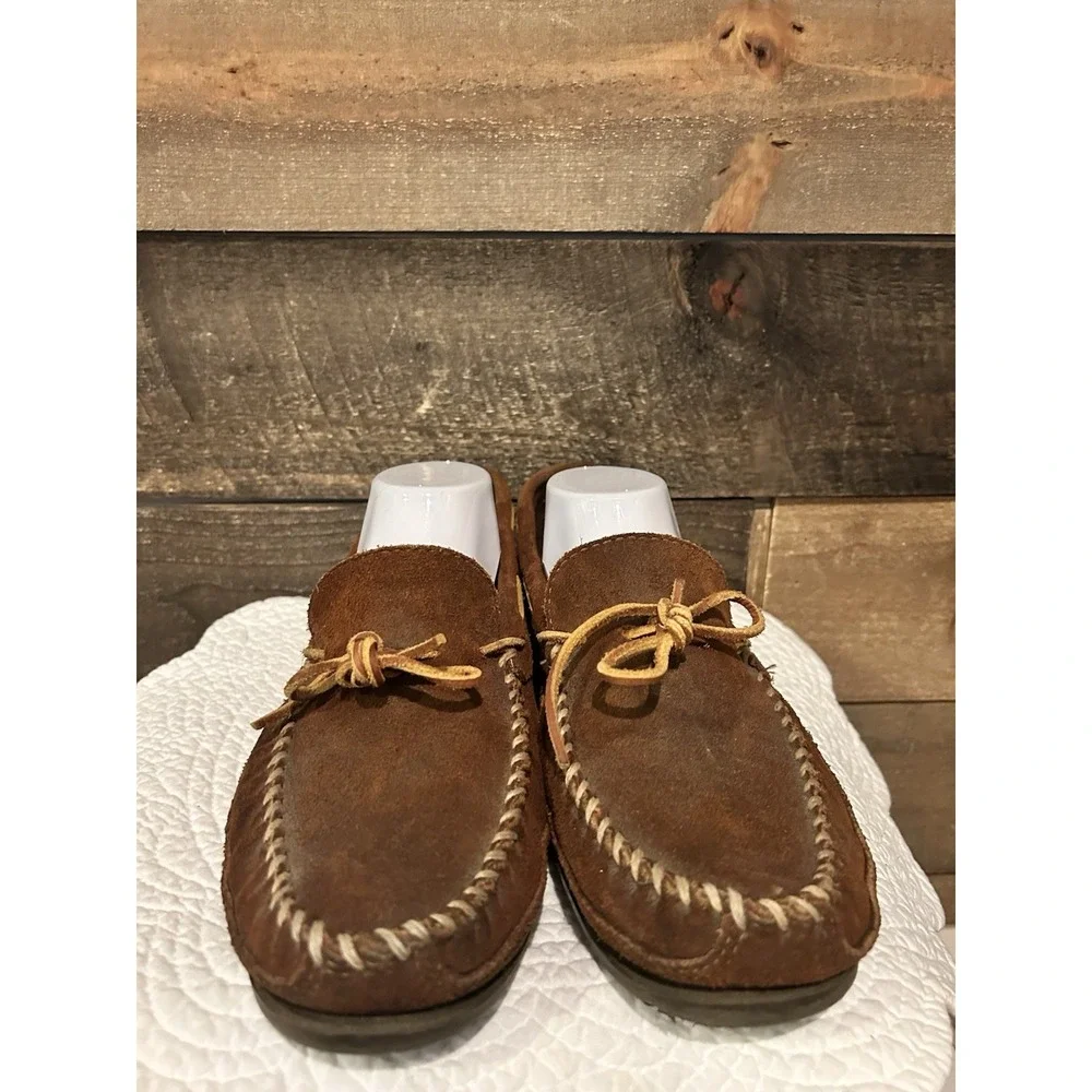 Men's Minnetonka Essential Hardsole Brown Ruff Size‎ 12
